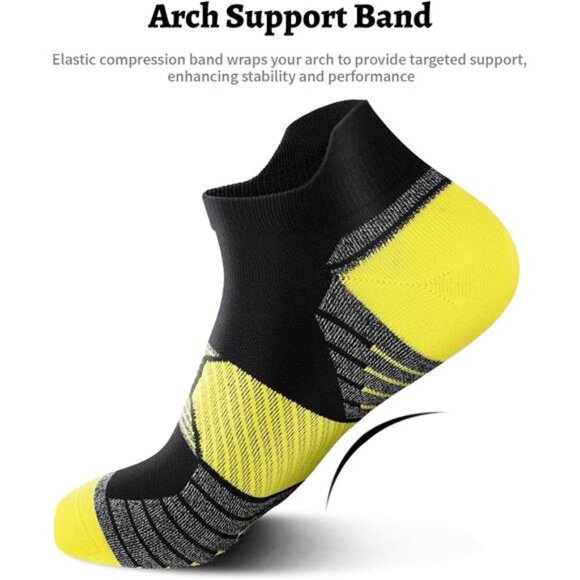 Compression Running Socks Women (6 Pairs), Ankle Athletic Socks Low Cut - Picture 12 of 16